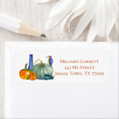 Orange Pumpkins Happy Fall Farm Custom Label (Insitu)