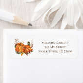 Orange Pumpkins Happy Fall Farm Custom Label (Insitu)