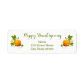 Orange Pumpkins Happy Thanksgiving Rücksendeadress (Vorne)