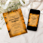 Orange Pumpkins Herbst Equinox Feier Einladung