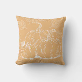 Orange Pumpkins Herbst Erntedank Halloween Kissen