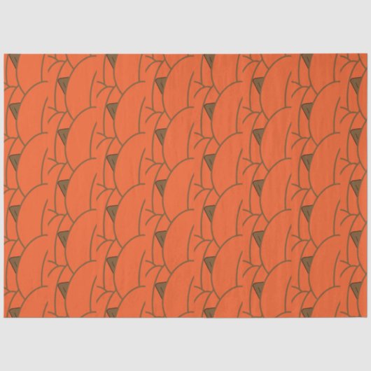 Orange Pumpkins Herbst Seidenpapier (Vorderseite)