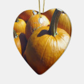Orange Pumpkins Keramik Ornament (Links)