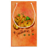 Orange Pumpkins Kleine Geschenktüte (Rückseite)