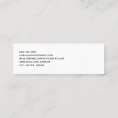 Orange Pumpkins Rustikaler Erntedank Herbst Mini Visitenkarte (Rückseite)