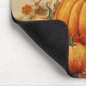 Orange Pumpkins Rustikaler Herbst Mousepad (Ecke)