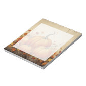 Orange Pumpkins Rustikaler Herbst Notizblock (Rotiert)