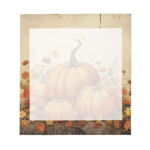 Orange Pumpkins Rustikaler Herbst Notizblock
