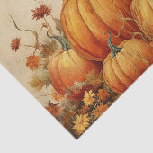 Orange Pumpkins Rustikaler Herbst Seidenpapier (Ausschnitt)