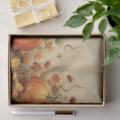 Orange Pumpkins Rustikaler Herbst Seidenpapier (Geschenk)