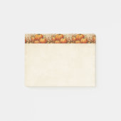Orange Pumpkins Rustikales Herbstmuster Post-it Klebezettel (Vorderseite)