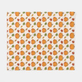 Orange Pumpkins und Herbstleaves Muster Fleecedecke (Vorderseite (Horizontal))