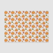 Orange Pumpkins und Herbstleaves Muster Seidenpapier (Vorderseite)