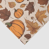 Orange Pumpkins und Herbstleaves Seidenpapier (Ausschnitt)