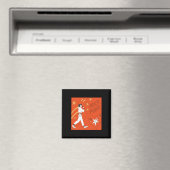 Orange Punk Rock expressive Digital Art Illustrati Magnet (In Situ (Geschirrspüler))