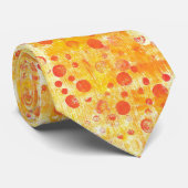 Orange Punkte auf Light Orange Neck Ties Krawatte (Gerollt)
