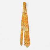Orange Punkte auf Light Orange Neck Ties Krawatte (Rückseite)