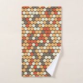 Orange Punkte Badhandtuch Set (Handtuch)