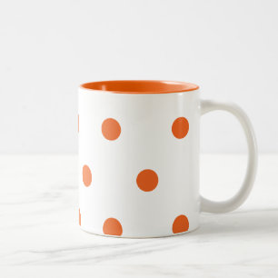 Orange Punkte Zweifarbige Tasse