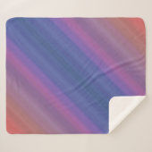 Orange Purple and Blue Stripes Abstract Pattern Sherpadecke (Vorderseite (Horizontal))