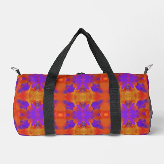 Orange Purple And Red Abstract Graphic Art Design Duffle Bag (Vorderseite)