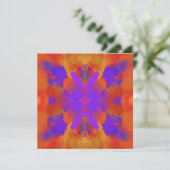 Orange Purple And Red Abstract Graphic Art Design Karte (Stehend Vorderseite)