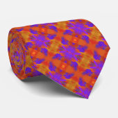Orange Purple And Red Abstract Graphic Art Design Krawatte (Gerollt)