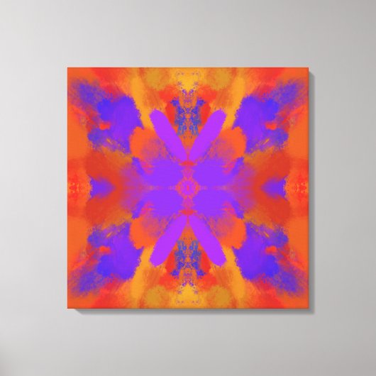 Orange Purple And Red Abstract Graphic Art Design Leinwanddruck (Vorderseite)