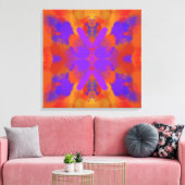 Orange Purple And Red Abstract Graphic Art Design Leinwanddruck (Insitu (Wohnzimmer))