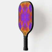Orange Purple And Red Abstract Graphic Art Design Pickleball Schläger (Links)