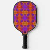 Orange Purple And Red Abstract Graphic Art Design Pickleball Schläger (Rückseite)