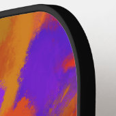 Orange Purple And Red Abstract Graphic Art Design Pickleball Schläger (Linke Seite)