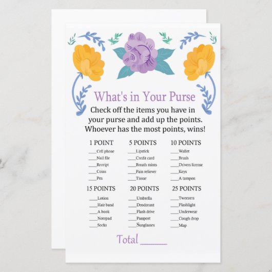 Orange Purple Blumen Was ist in deinem violetten S (Vorne/Hinten)