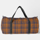 Orange Purple Checker Abstract Pattern Large Duffle Bag (Vorderseite)