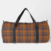 Orange Purple Checker Abstract Pattern Large Duffle Bag (Rückseite)