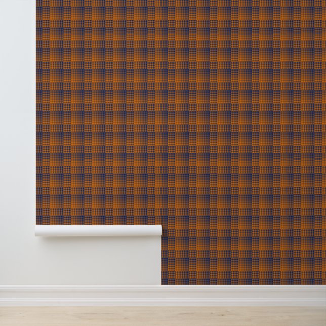 Orange Purple Checker Abstract Pattern Tapete (Anwendung)