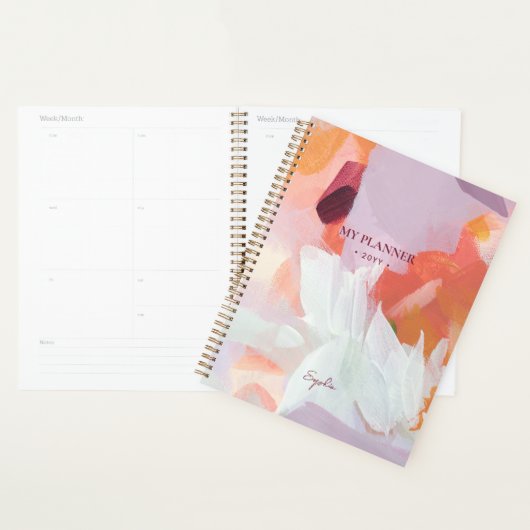 Orange & Purple | Modern Abstract Art Personalized Planer (Anzeige)