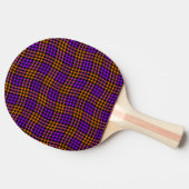 Orange Purple Plaid Checker Seamless Pattern Tischtennis Schläger (Seitenansicht)