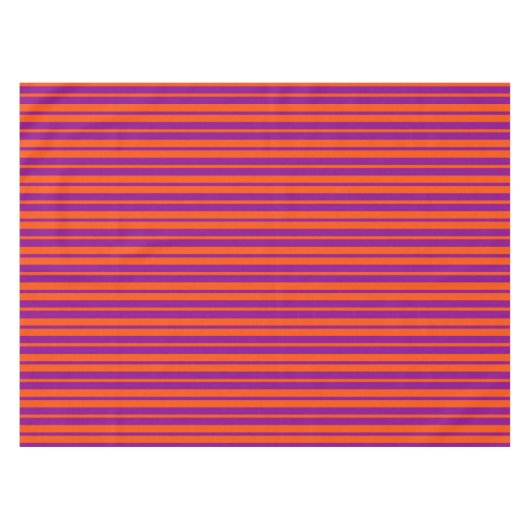 Orange Purple Stylish Stripes Pattern Design Tischdecke (Vorderseite (Horizontal))