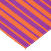 Orange Purple Stylish Stripes Pattern Design Tischdecke (Schrägansicht)