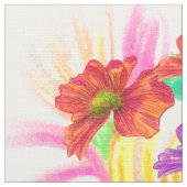 Orange PurpleFloral Stoff (Nahaufnahme)