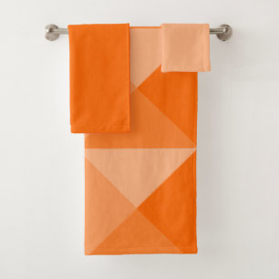 Orange Pyramids Badetuch Set