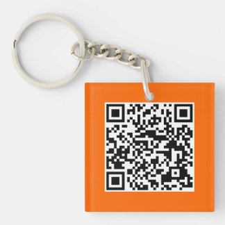 Orange QR CODE kundenspezifische Schlüsselkette Schlüsselanhänger