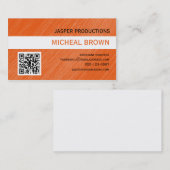 Orange QR Code-Visitenkarte Visitenkarte (Vorne/Hinten)