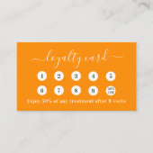 Orange qr Geschäftslogo Treuekarte (Vorderseite)