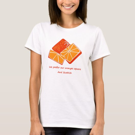 Orange Quadrate T-Shirt (Vorderseite)