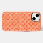 Orange Quadratpixel  Case-Mate iPhone Hülle (Rückseite (Horizontal))