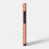 Orange Quadratpixel  iPhone Hülle (Linke Seite)
