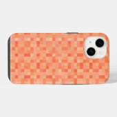 Orange Quadratpixel  iPhone Hülle (Rückseite (Horizontal))