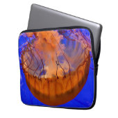 Orange Quallen Laptop-Hülle | Ocean Tech Case (Vorderseite Links)